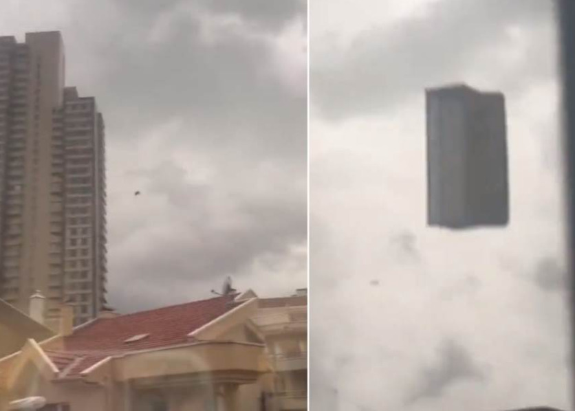 (Видео) Силен ветер ја погоди Анкара: летаа покриви, делови од