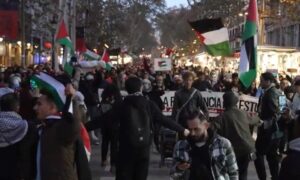 (Видео) Илјадници на улиците на Шпанија на пропалестински протести: „Запрете го геноцидот“
